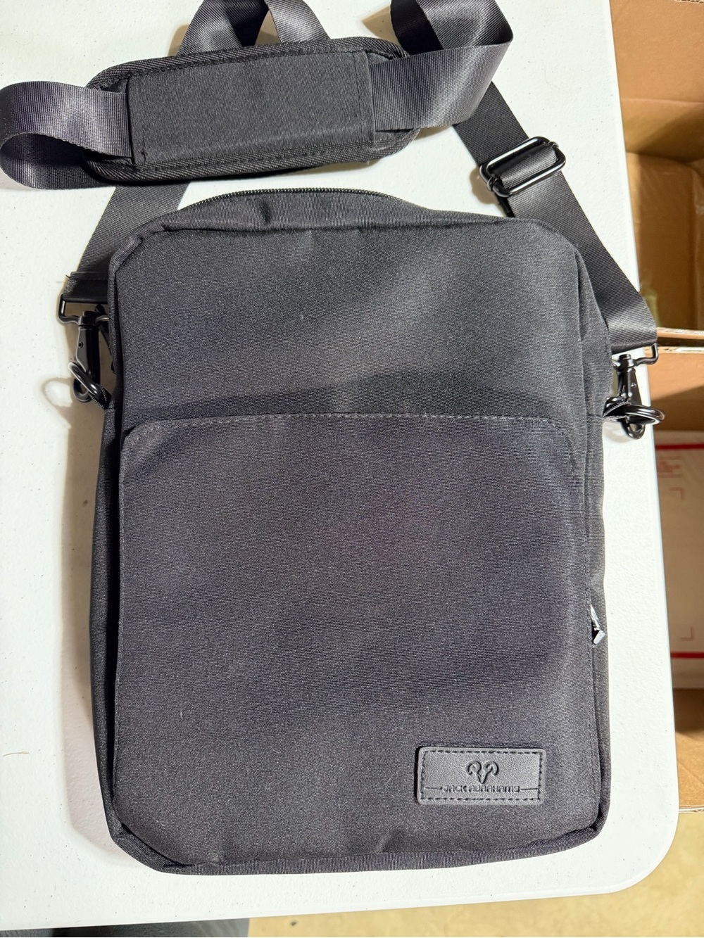 Black Crossbody Shoulder Bag by Jack Abrahams